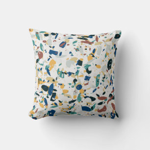 Pastel Terrazzo: Modern Abstract Pattern. Cushion