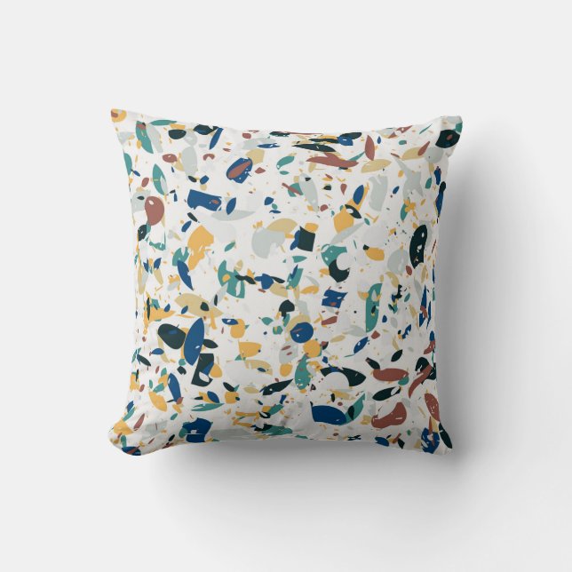 Pastel Terrazzo: Modern Abstract Pattern. Cushion (Front)