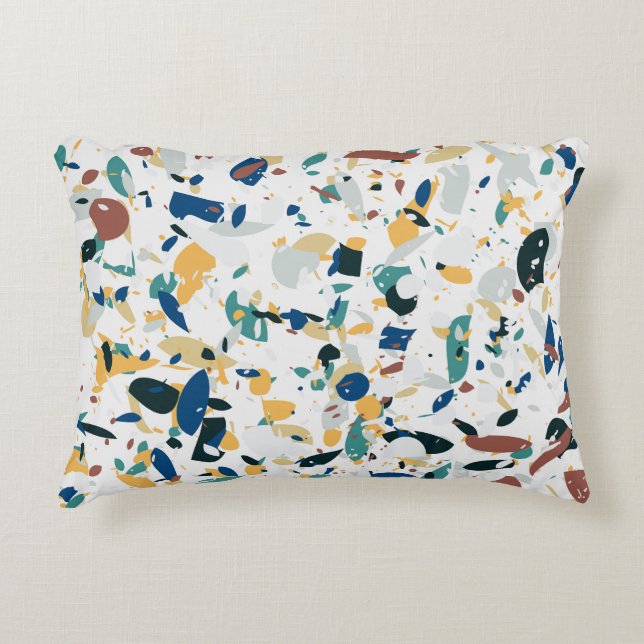 Pastel Terrazzo: Modern Abstract Pattern. Decorative Cushion (Front)