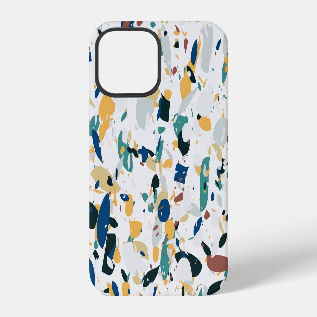 Pastel Terrazzo: Modern Abstract Pattern. iPhone Case (Back)