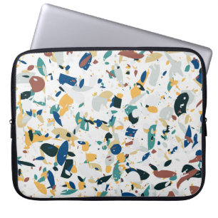 Pastel Terrazzo: Modern Abstract Pattern. Laptop Sleeve