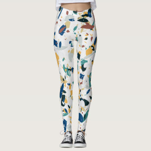 Pastel Terrazzo: Modern Abstract Pattern. Leggings