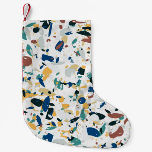Pastel Terrazzo: Modern Abstract Pattern. Small Christmas Stocking