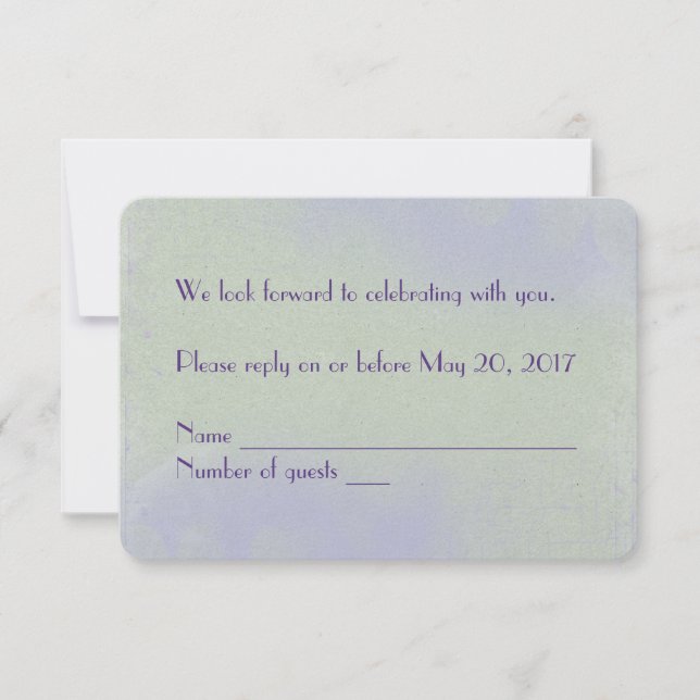 Pastel texture RSVP Invitation (Front)