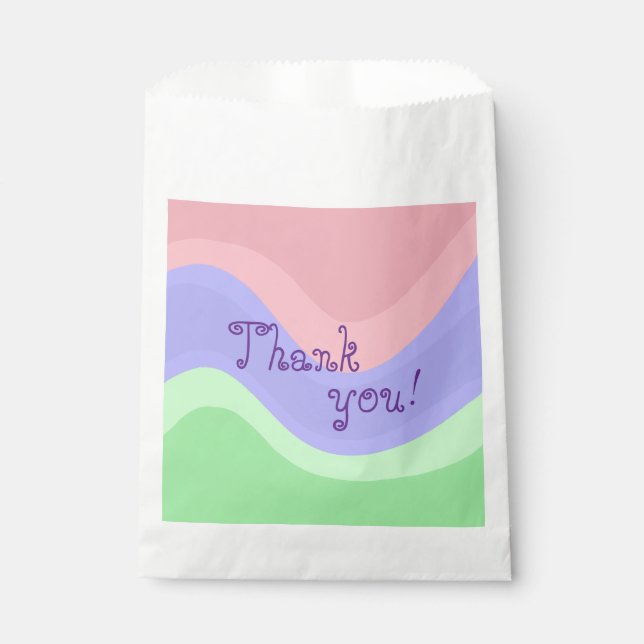 Pastel Thank You Favour Bag (Front)