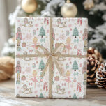 Pastel The Nutcracker Christmas Ballet Decoupage Wrapping Paper<br><div class="desc">Wrap your gifts in the magic of the season with our Nutcracker-themed wrapping paper. Featuring delightful pastel pink hues and whimsical Christmas ballet patterns. Perfect for a girl's 1st birthday party or a Winter Onederland celebration, it brings a touch of enchantment to any gift. Make your presents stand out with...</div>