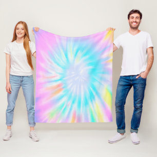 Pastel Tie Dye Fleece Blanket