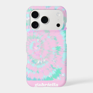 Pastel Tie Dye Pattern Pink Aqua Mint Personalised
