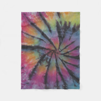 Pastel Tie Dye Swirl Fleece Blanket