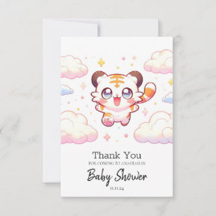 Pastel Tiger Baby Shower Thank You Card
