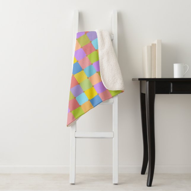 Pastel Tiles GSSC Sherpa Blanket (In Situ)