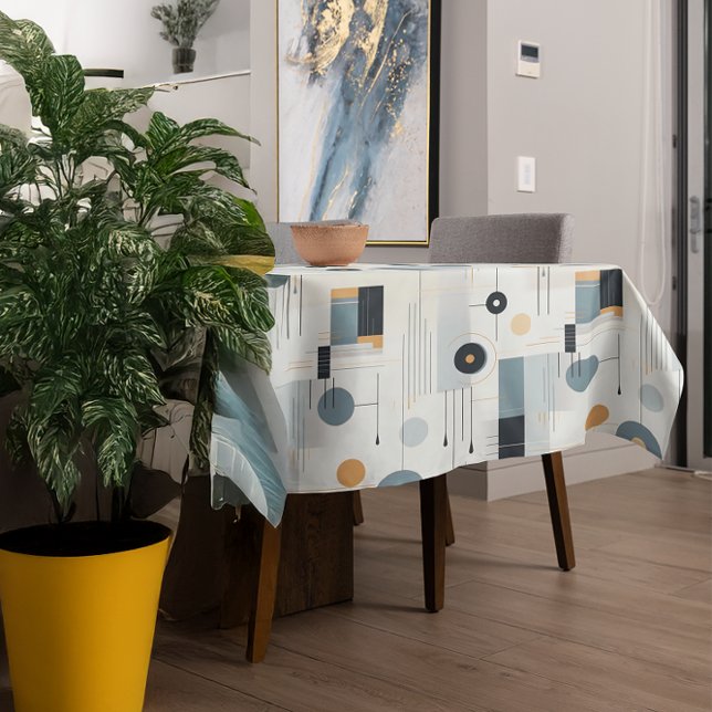 Pastel tones mid-century geometric pattern tablecloth (Creator Uploaded)