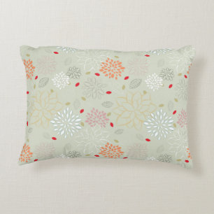 Pastel Tones Retro Flower Decorative Cushion