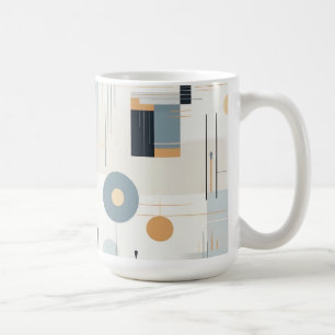 Pastel tones retro geometric pattern coffee mug
