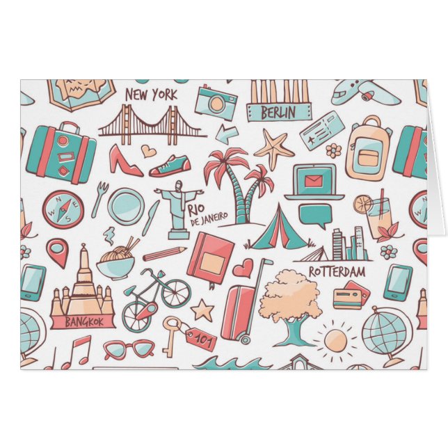 Pastel Tourist Pattern (Front Horizontal)