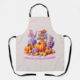 Pastel Treats Parade – Cute Candy & Pumpkin Apron