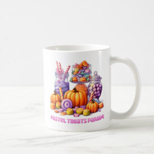 Pastel Treats Parade – Cute Candy & Pumpkin Coffee Mug