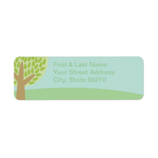 Pastel Tree & Sky Return Address Label
