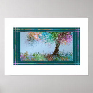 Pastel Tree with slight Breeze Poster