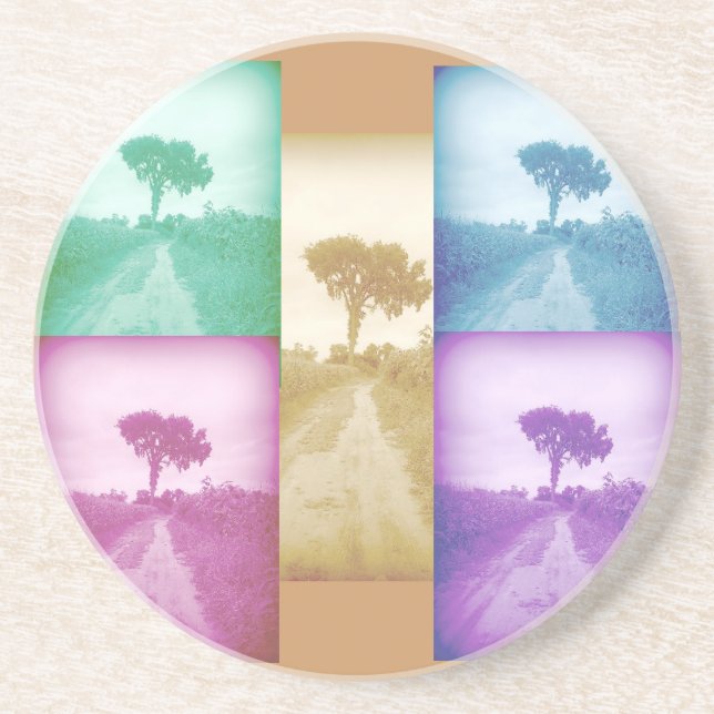 Pastel Trees Coaster (Front)