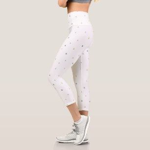 Pastel Triangle Doodle Pattern Capri Leggings