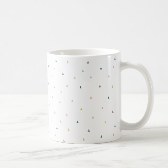 Pastel Triangle Doodle Pattern Coffee Mug (Right)