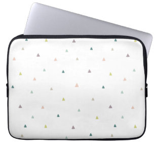 Pastel Triangle Doodle Pattern Laptop Sleeve