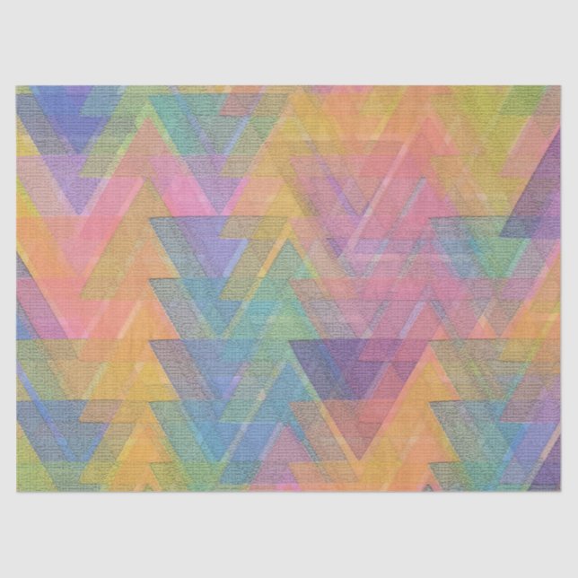 pastel triangle weave tissue paper (Front)