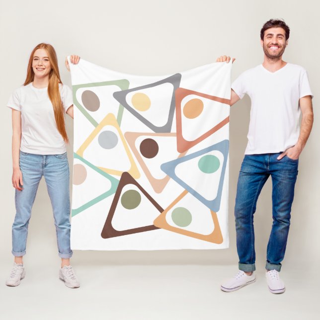 Pastel Triangles  Fleece Blanket (In Situ)