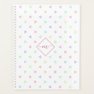 Pastel Triangles Pattern Multicolor Planner