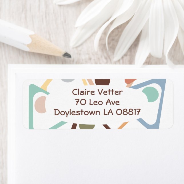 Pastel Triangles  Return Address Label (Insitu)