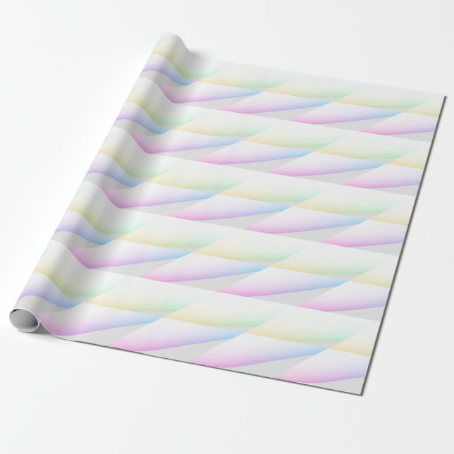 Pastel Triangles Wrapping Paper (Unrolled)