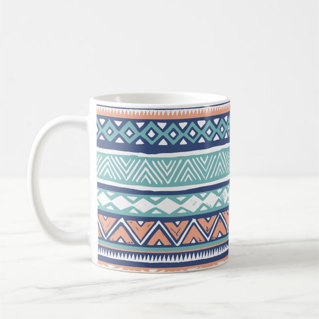 Pastel tribal Navajo: seamless pattern. Coffee Mug (Left)