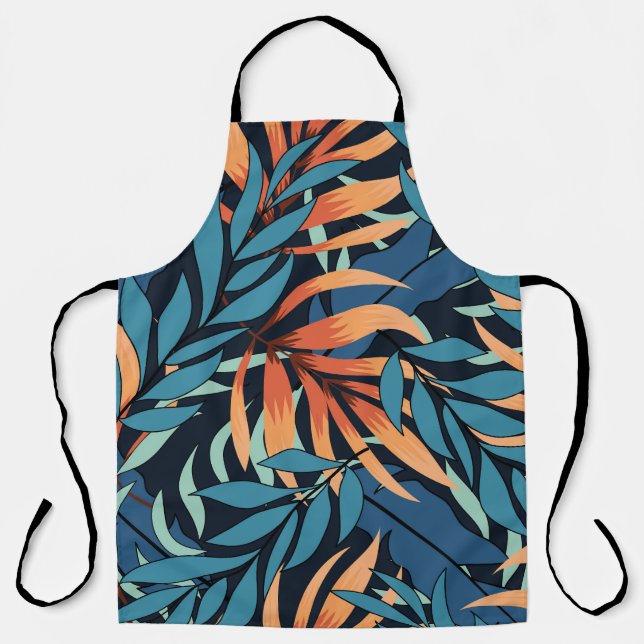 Pastel Tropical Abstract Botanicals Apron (Front)