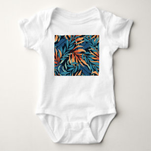 Pastel Tropical Abstract Botanicals Baby Bodysuit