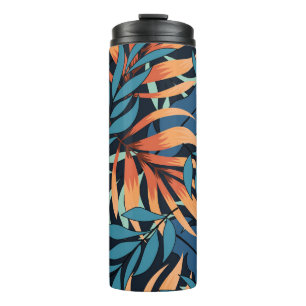Pastel Tropical Abstract Botanicals Thermal Tumbler