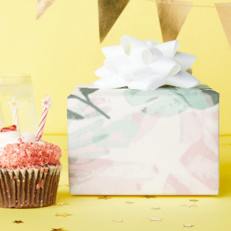 Pastel Tropical Leaf Botanical Gift Wrap
