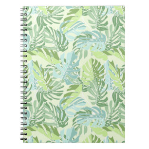 Pastel Tropical Palm Leaves Notebook