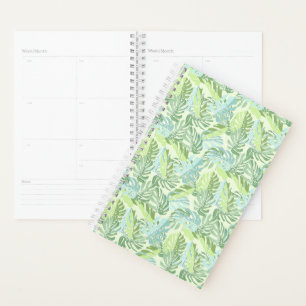 Pastel Tropical Palm Leaves Planner