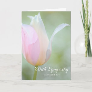 Pastel Tulip Watercolor Spring Sympathy Card