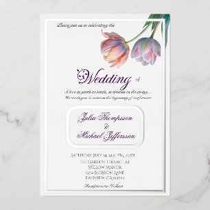 Pastel Tulip Wedding Suite Elegant Typography
