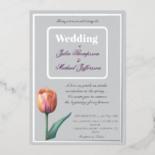 Pastel Tulip Wedding Suite Elegant Typography