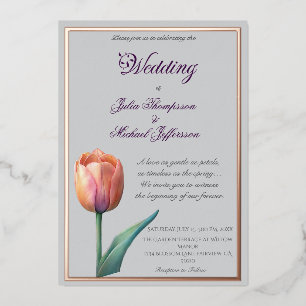 Pastel Tulip Wedding Suite Elegant Typography