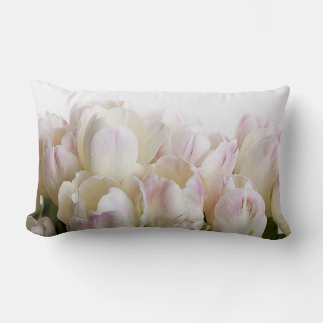 Pastel Tulips Lumbar Cushion (Front)