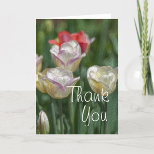 Pastel Tulips Thank You Card