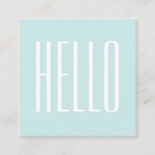 Pastel turquoise / blue minimalist business card