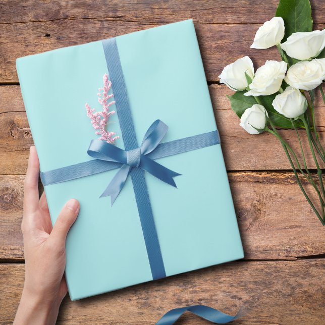 Pastel Turquoise Solid Colour | Classic Elegant Wrapping Paper (Creator Uploaded)