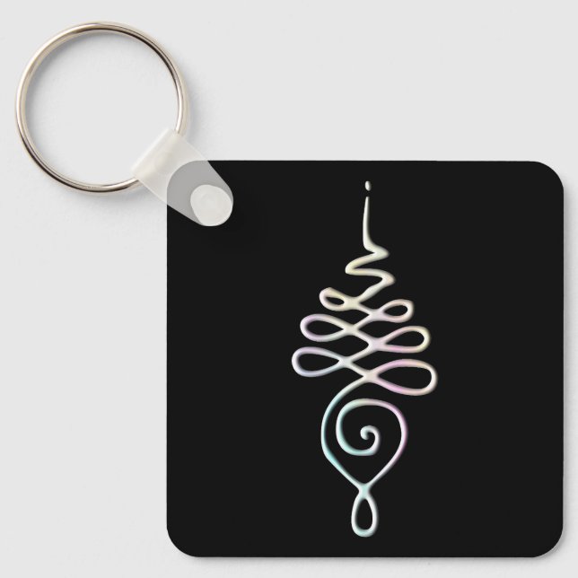 Pastel Unalome Key Ring (Front)