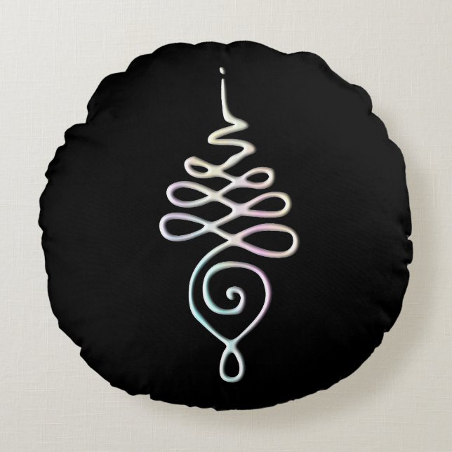 Pastel Unalome  Round Cushion (Front)