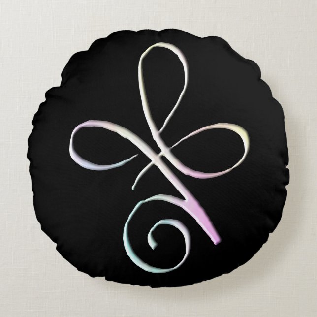 Pastel Unconditional Love Round Cushion (Front)